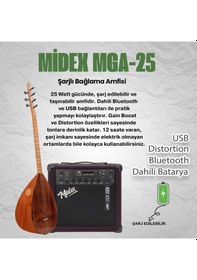 Resim Yonka B-141k-amp Amfili Kısa Sap Karaağaç Kaliteli Saz Bağlama Seti 