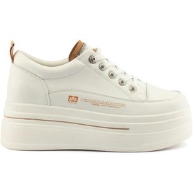 Resim Guja 25K313 Kadın Hakiki Deri Yüksek Taban Sneaker Ayakkabı 