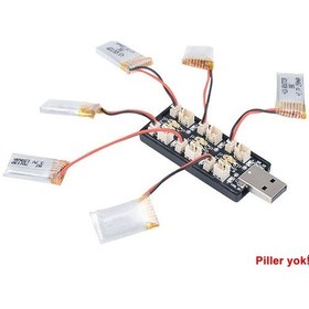 Resim 6 Kanal Usb 3.7v Lityum Pil Şarj Kartı 0.6a / 0.2a 2mm Ve 1.25mm Jst-ph Soket Rc Oyuncak Model 