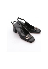 Resim Dgn K615 Kadin D Tokali Arkasi Açik Topuklu Ayakkabi Siyah 