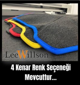 Resim 2013-2020 Modellerine Uygun Ford Connect Torpido Koruma Halısı Siyah Kenar Renk Siyah 