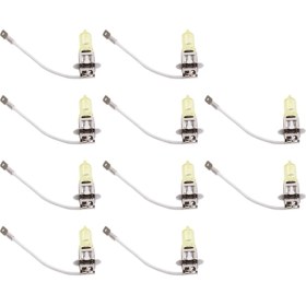 Resim 10PCS Araba Halojen Ampuller Araç Sis Lambası Dc 12V H3 100W Sarı Ampuller (Yurt Dışından) 