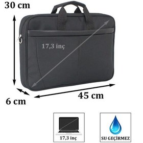 Resim Case Club 2117 Büyük Boy 17,3 Inç Laptop Evrak Çantası Omuz Askılı Siyah 