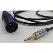 Resim Xlr Kablo - 3 Pin Xlr Erkek - 3.5 Mm Stereo Erkek - 1.5 Metre - K 