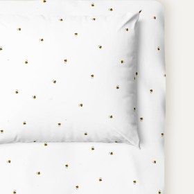 Resim Happy Bee %100 Organik Pamuk Bebek Lastikli Çarşaf Seti 70 x 140 cm 