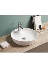 Resim Puroser Gökceada Oval Tezgah Üstü Çanak Lavabo 