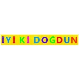 Resim Iyiki Doğdun Banner Fringed Multicolour 1 Adet 