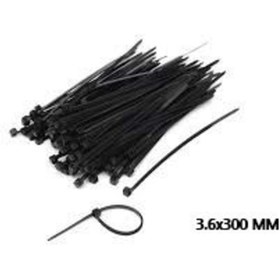 Resim Go İthalat PLASTİK ÇIRT KELEPÇE 100 PARÇA SİYAH 3.6X300MM (784) 