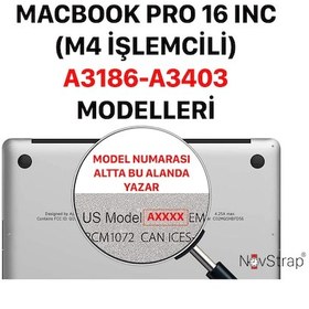 Resim Novstrap Macbook Pro 16 İnç M4 A3186 A3403 İle Uyumlu Türkçe Q Klavye Koruyucu Siyah Kılıf Karışık Çok Renkli 