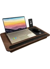 Resim AyrStore Telefon ve Tablet Bölmeli Minderli Laptop Sehpası Notebook Bilgisayar Çalışma Masası, Antik 