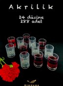 Resim MiMW MimHome Akrilik 6 adet 55 ml Elysia Bardak Seti : Kahve yanı Zemzem mini Su Bardağı 