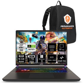 Resim MSI Vector 16 HX AI Ultra 7 255HX 16GB 1TB SSD RTX5070TI/12GB 140W 16'' WUXGA W11H Gaming Laptop 