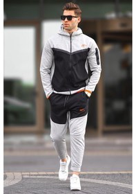 Resim Madmext Koyu Gri Fermuarlı Erkek Eşofman Takımı 5697-koyu Gri Koyu Gri 