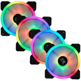 Resim Snowman X120 Rgb Kasa Fanı 12Cm X 4 Fan 20 Renk Modu 