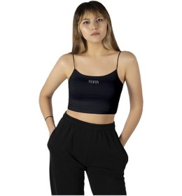 Resim Terapi Men Siyah Ip Askılı Pamuklu Örme Kısa Crop Atlet Siyah 