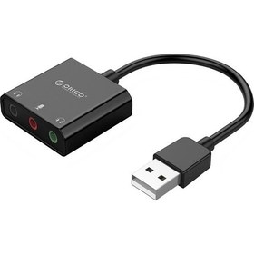 Resim USB 2.0 TRS / TRRS 3.5mm Jack Girişli Harici Ses Kartı Siyah 