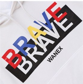 Resim Wanex Erkek Çocuk Şardonlu Uzun Kol Kalın Kapüşonlu Sweatshirt - 15529 Beyaz 
