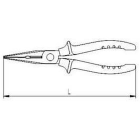 Resim İzeltaş 3220 13 2180 Uzun Kargaburun Düz Uçlu Opak 180 MM 