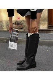 Resim FUNDA AKIN Mi Luz Siyah Klasik Binici Çizme 