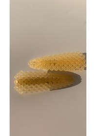Resim Turuncu Renkli Damla Model Gold Kıskaçlı Epoksi 2'li Saç Tokası 