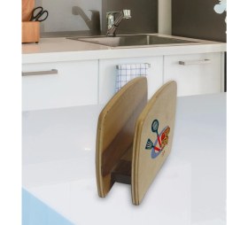 Resim BK Kişiye Özel Little Chef Tasarımlı Lüks Ahşap Peçetelik-1 