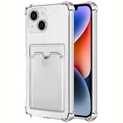 Resim Apple Iphone 14 Plus Card Slot Shock Kılıf Şeffaf Microsonic