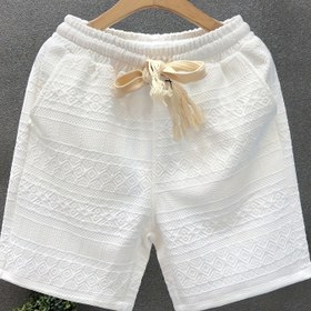 Resim Erkekler için Günlük Bağcıklı Şortlar - Nefes Alabilen Polyester Karışımı, Yaz Gezileri & Yürüyüşler için Mükemmel 