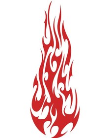 Resim Alev Alev Folyo Sticker 80cm Uzunluk Siyah 