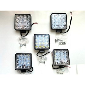 Resim First Led Projektör Off Road Çalışma Sis Lambası 16 Kare Power Led 5 Adet 
