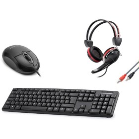 Resim HADRON Qset2 Mouse(HDX3252) Q Klavye(HDX2603) Kulaklık(HD1296) 