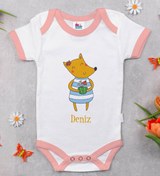 Resim Bitmeyen Kartuş Bk Kids Kişiye Özel Pembe Bebek Body Zıbın - Model 153 