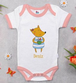Resim Bitmeyen Kartuş Bk Kids Kişiye Özel Pembe Bebek Body Zıbın - Model 153 