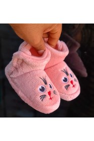 Resim Pandalina Kız Çocuk Panduf Cırtcırtlı Panduf Kaydırmaz Taban Anaokulu Kreş Ev Ayakkabısı 