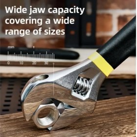 Resim Karokstore 3'lü Kurbağacık Anahtar Seti – Ayarlı Ingiliz Anahtarı Takımı (8''-200MM | 10''-250MM | 12''-300MM) – Paslanmaz Çelik, Ergonomik Kauçuk Saplı, Dayanıklı Uzun Ömürlü 