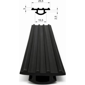 Resim MAKPLASTİK FİTİL PROFİL A 449 Havalandırma Ses Yalıtım Fitili 10 Metre Siyah 