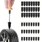 Resim 50 adet Lastik Zımbaları, Araba ve Motosiklet Lastik Sızıntılarını Düzeltmek İçin DIY Lastik Zımbaları. 