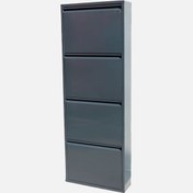 Resim İmak Metal Kapaklı 4 Katlı Ayakkabılık 