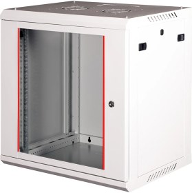 Resim LANDE - 12U 19" Duvar Tipi Rack Kabinet - Genişlik: 600 mm | Derinlik: 450 mm - Açık Gri 