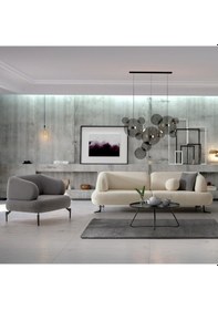 Resim Rose 3+1 Salon&oturma Odası Koltuk Takımı - Krem&antrasit 