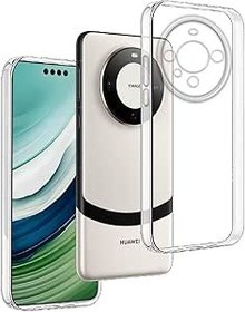 Resim REY 3 x şeffaf silikon kılıf, termoplastik poliüretan, Huawei Mate 60 Pro için, cep telefonu kılıfı, birinci sınıf, çizilmeye karşı dayanıklı, TPU şeffaf koruyucu kılıf, ultra ince 0,33 mm 