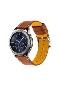 Resim Ticwatch Gtx / Pro Paslanmaz Çelik Tokalı Dana Derisi Saat Kayışı - Kahverengi Kahverengi 