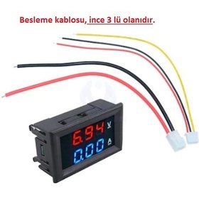 Resim Dijital Voltmetre Dijital Ampermetre Dc 0-100V 10A 