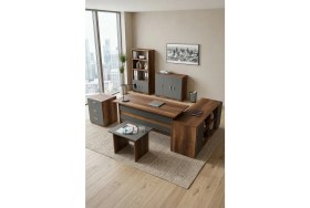 Resim Yurudesign Vario ABCDEF Ofis Büro Masa Takımı Barok-Antrasit VO17-BA 