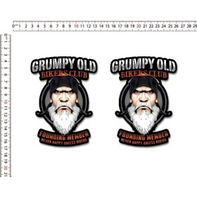 Resim Phoenix GRUMPY OLD BİKERS CLUB MOTORSİKLET ARAÇ LEPTOP DOLAP STİCKER ÇIKARTMA 