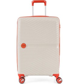 Resim Ççs 5239 Polipropilen Büyük Boy Valiz Beyaz-turuncu Beyaz - Turuncu 