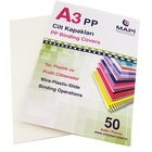Resim MAPİ A3 PP OPAK KAPAK (KUM DESEN) 450 MİCRON BEYAZ 50 Lİ 