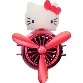 Resim Techbloom Sanrio Araç Kokusu Difüzörü Kırmızı Renk Dönen Pervaneli Hava Temizleyici 