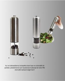 Resim Zengemtx Işıklı Pilli Baharat Değirmeni Taze Ve Pratik Öğütme Çok Renkli 