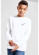 Resim Gitar Göğüs Müzik Rock Baskılı Unisex Çocuk Beyaz Sweatshirt Beyaz 