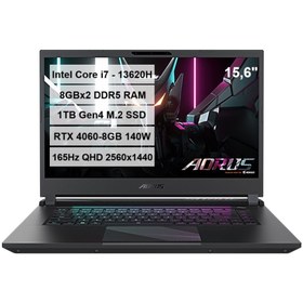 Resim Gigabyte Aorus 15 Bkf İ7-13620H 16gb Ddr5 1tb Ssd Rtx4060-8gb 140w 15.6'' Qhd 165hz Freedos 